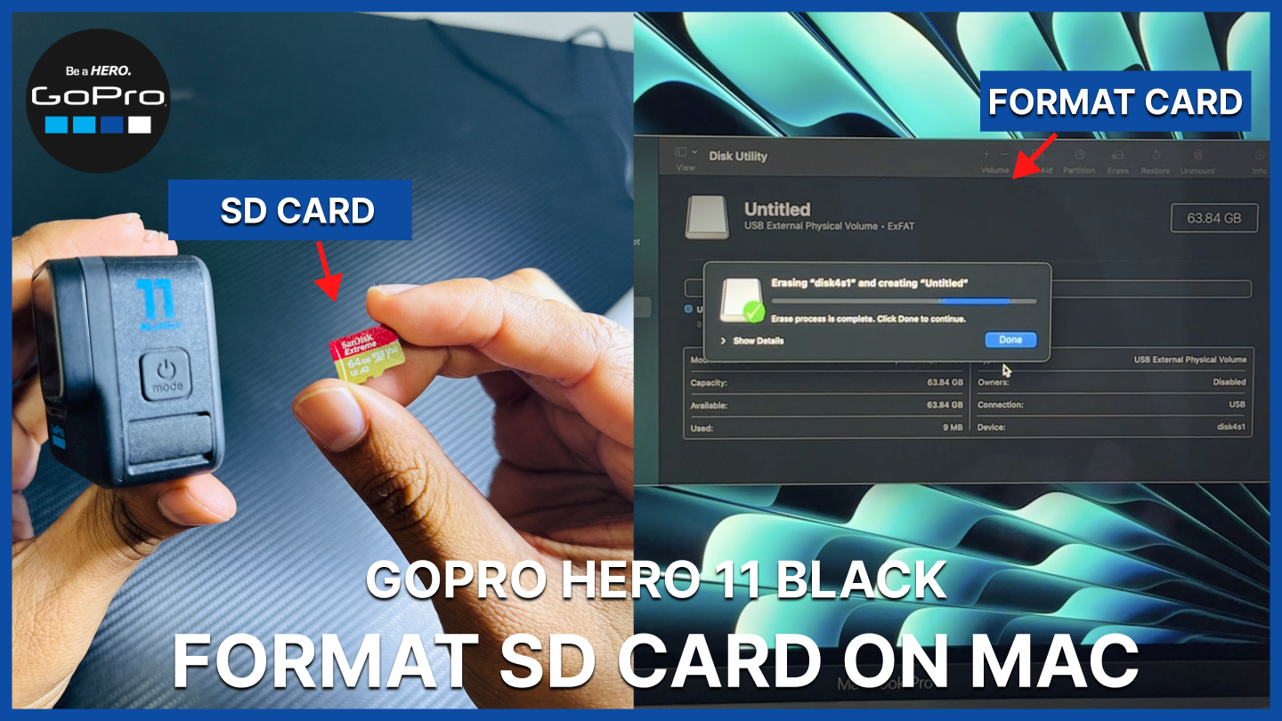 GoPro Hero 9: How to Insert SD Card & Format 