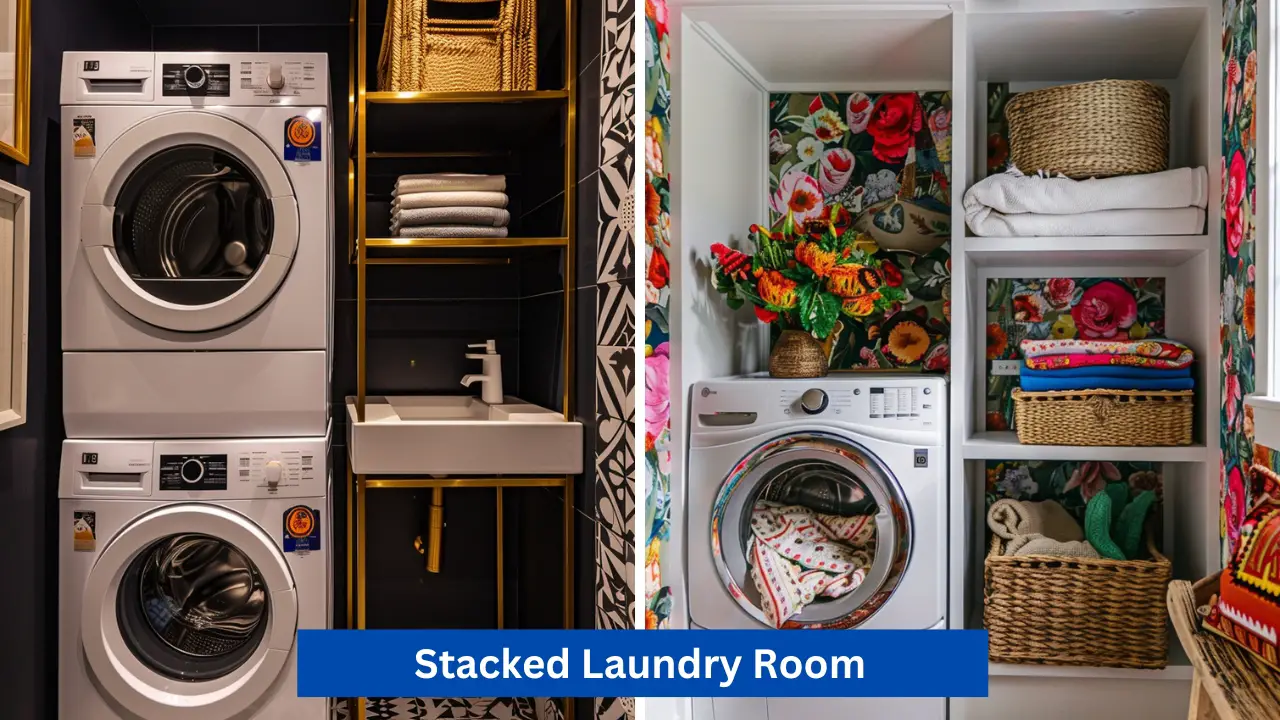 30+ Stacked Laundry Room Ideas & Designs in 2024